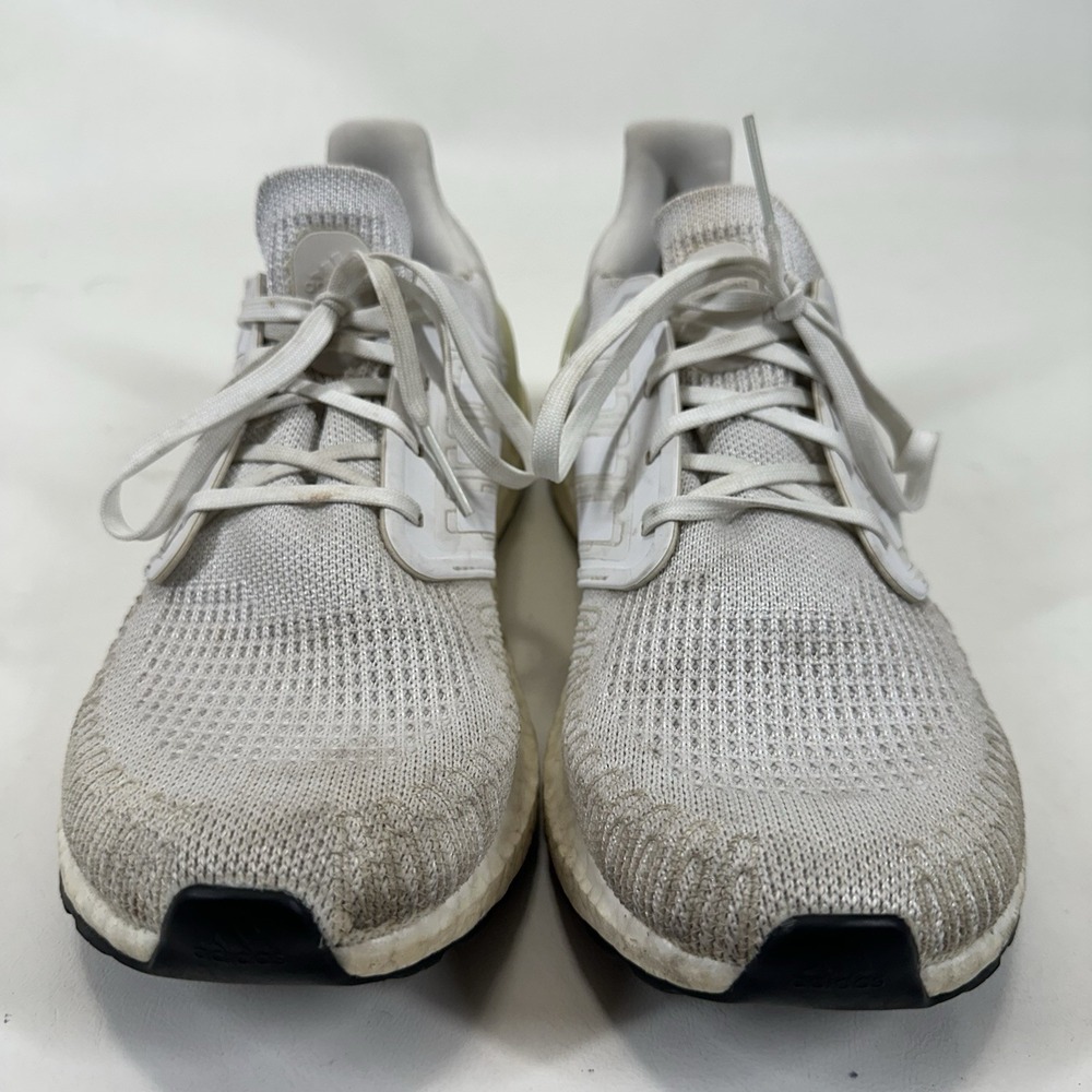 Adidas UltraBoost 20 Shoes Men's 9.5 Cloud White Core Running Sneakers - Picture 3 of 9